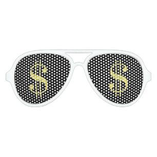 Gold $ Dollar Signs Bling Party Favor Sunglasses