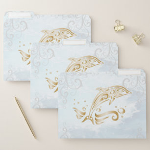 Gold Dolphin File Folders