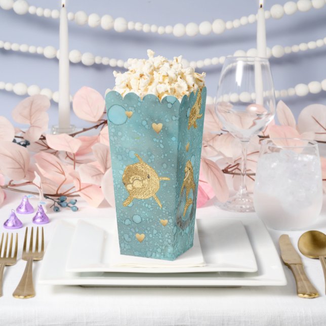 Gold Dolphin Shower Favor Boxes (Wedding)