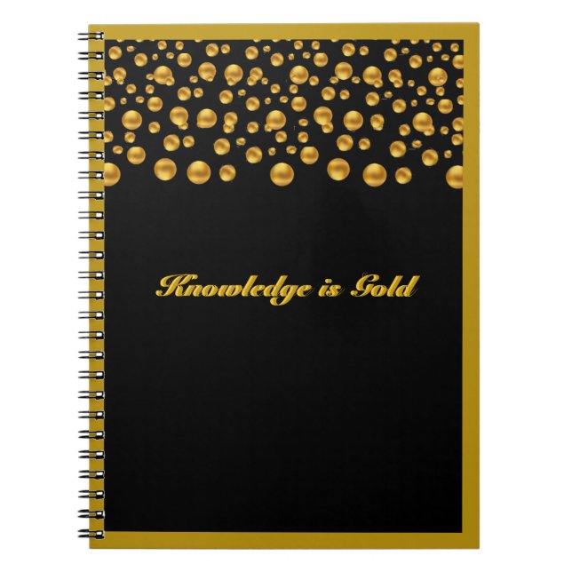 Gold Dot Confetti Notebook (Front)