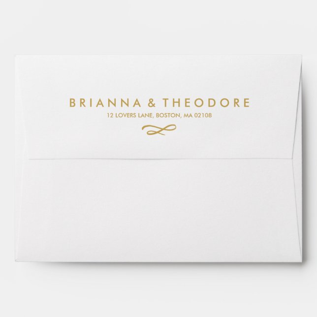 Gold Dot Liner with Return Address Envelope (Back (Top Flap))