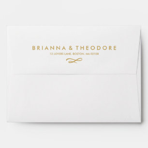 Gold Dot Liner with Return Address Envelope