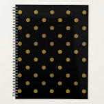 Gold Dot Notebook Planner<br><div class="desc">Background color is customizable.</div>