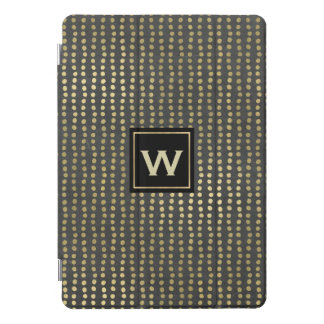 Gold Dot Pattern Monogrammed iPad Pro Cover