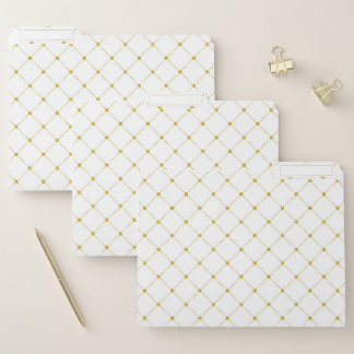 Gold dots and lines geometric pattern file folder