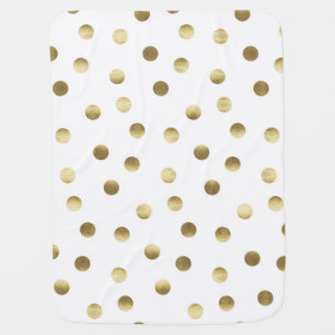 Gold Dots Baby Blanket
