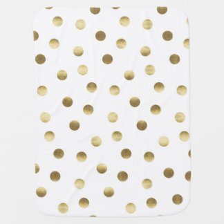 Gold Dots Baby Blanket