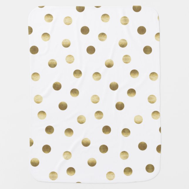 Gold Dots Baby Blanket (Front)