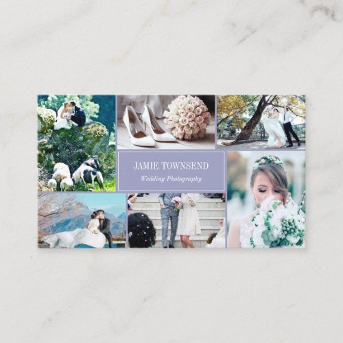 Gold Dots Heather Photo Collage Photographer Business Card