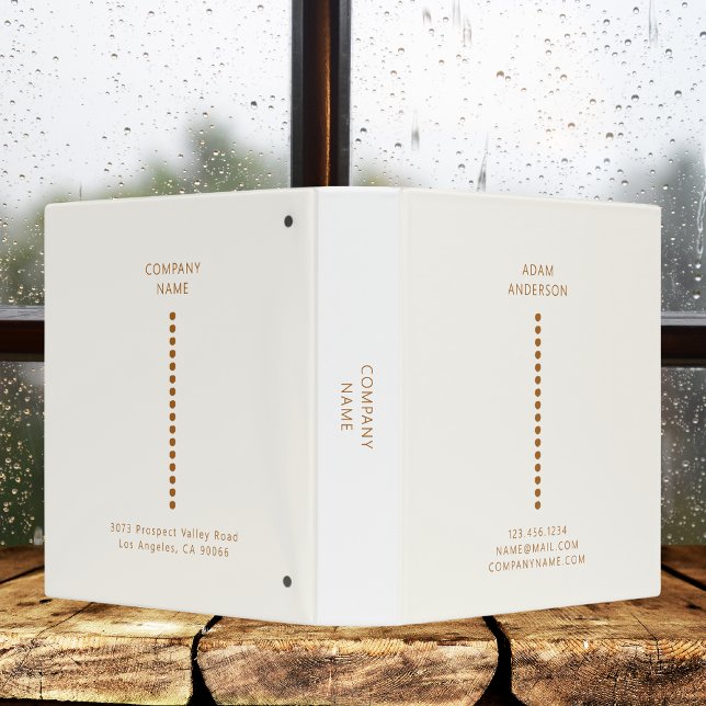 Gold Dots Minimalist Simple Professional 3 Ring Binder (Creator Uploaded)