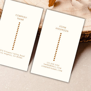 Gold Dots Minimalist Simple Professional Business Card