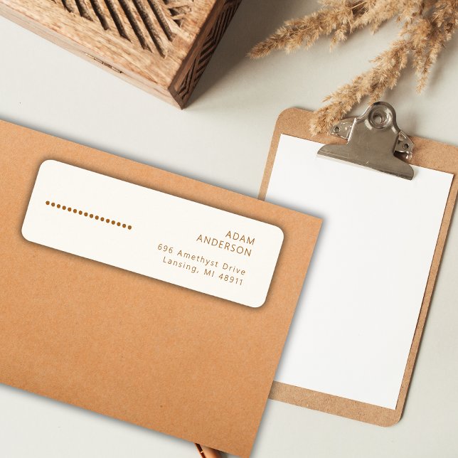 Gold Dots Minimalist Simple Professional Cream Label (Creator Uploaded)