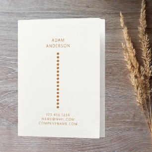 Gold Dots Minimalist Simple Professional Pocket Folder