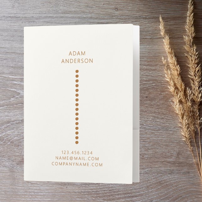 Gold Dots Minimalist Simple Professional Pocket Folder (Creator Uploaded)