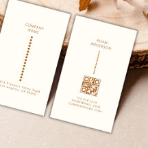 Gold Dots Minimalist Simple Qr Code Cream 