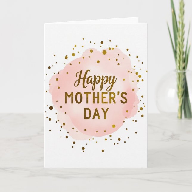 Gold Dots Mothers Day Card (Front)