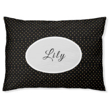Gold Dots on Black Personalized
