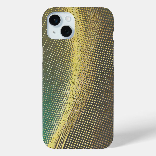 Gold dots on gray and green Case-Mate iPhone case (Back)