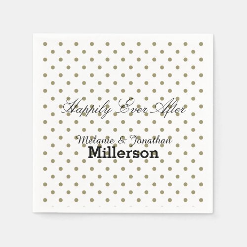 Gold Dots Paper Napkins