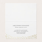 Gold Dots Photo Collage Professional Photographer Business Card (Inside Unfolded)