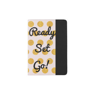 Gold Dots Ready Set Go Passport Holder