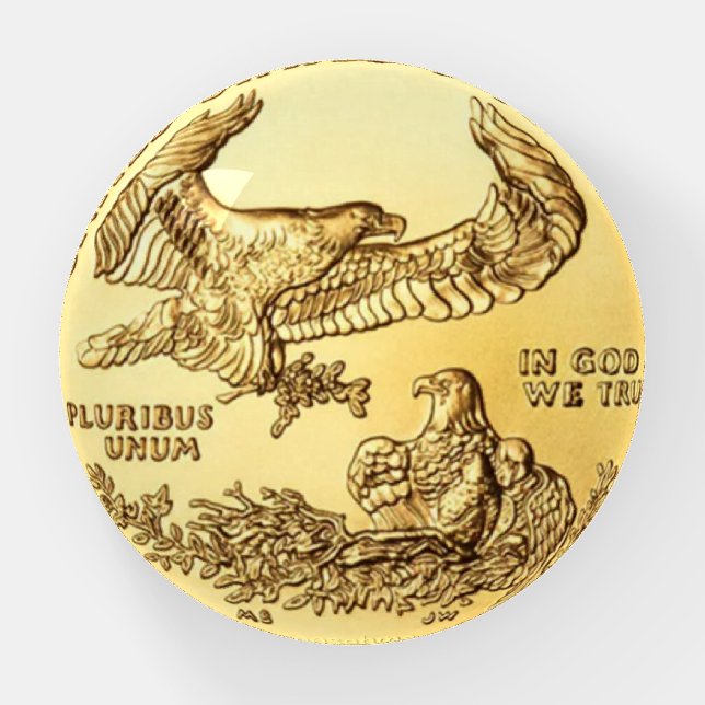 Gold Double Eagle Paperweight (Front)