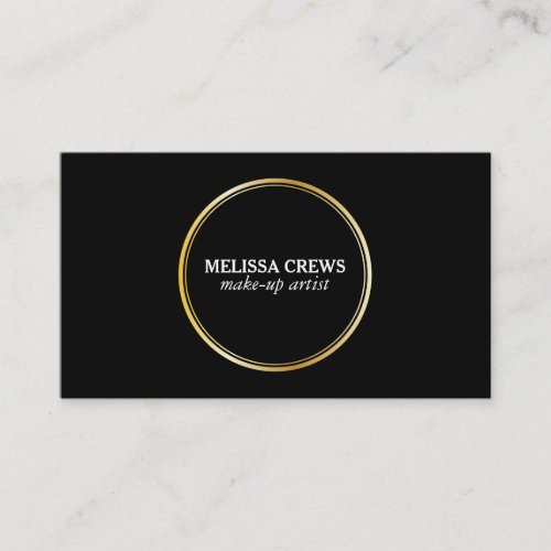 Gold Double Ring Business Card