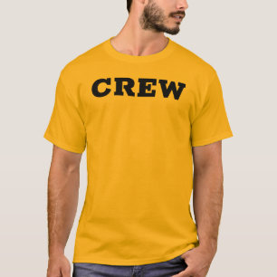 Gold Double Sided Print Crew Staff Mens Modern T-Shirt