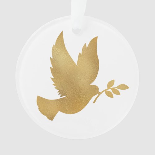 Gold Dove of Peace Silhouette Ornament