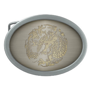 Gold Dragon Belt Buckle