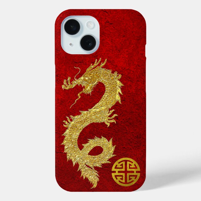 Gold Dragon Chinese Prosperity Symbol Case-Mate iPhone Case (Back)