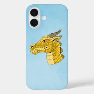 Gold Dragon Head in Profile iPhone 16 Case
