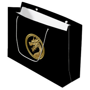 Gold Dragon Large Gift Bag