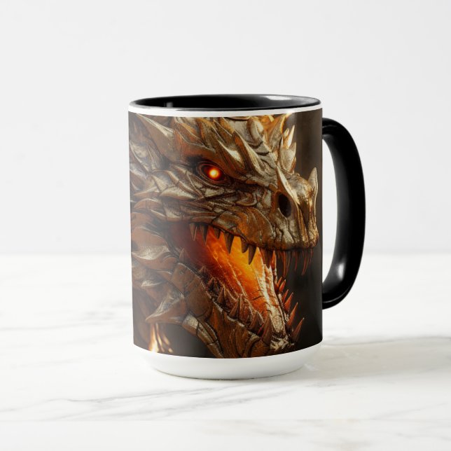 Gold Dragon Mug (Front Right)
