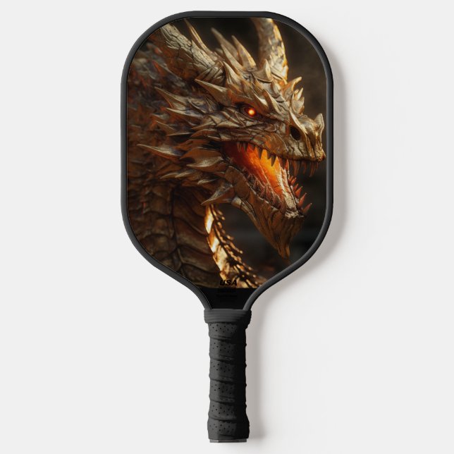Gold Dragon Pickleball Paddle (Front)