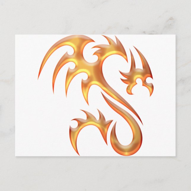 Gold Dragon Postcard (Front)