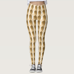 Gold Dragon Scale Cosplay Leggings