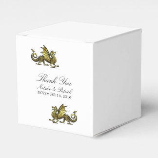 Gold Dragon Wedding Favor Boxes