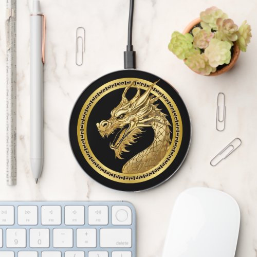 Gold Dragon_ Wireless Charger