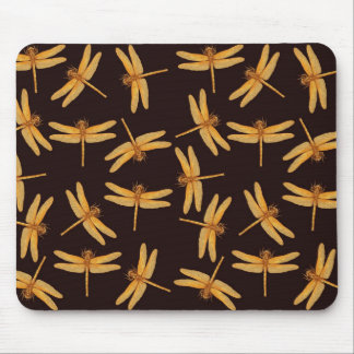 Gold Dragonflies Mousepad