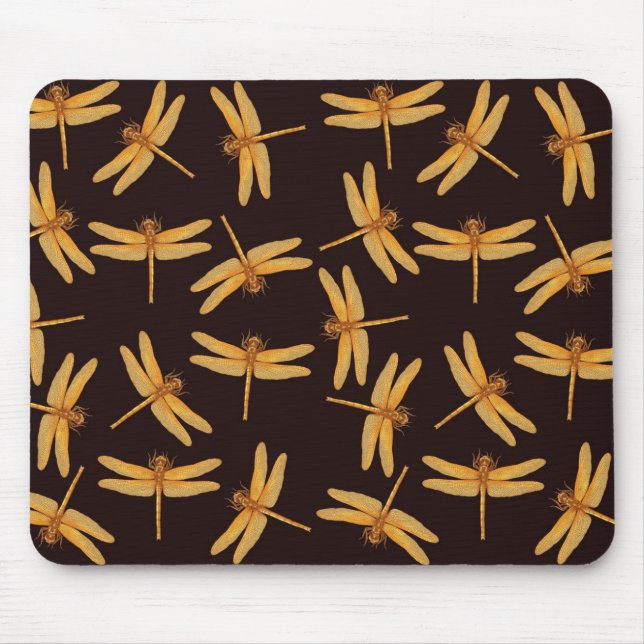 Gold Dragonflies Mousepad (Front)