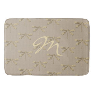 Gold Dragonfly Bath Mat