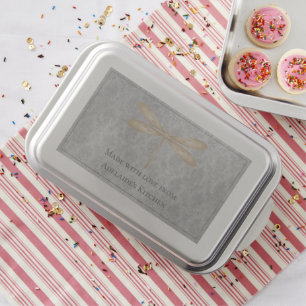 Gold Dragonfly Damask Cake Pan