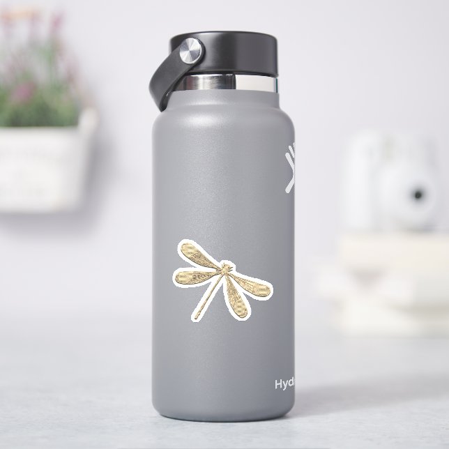 Gold Dragonfly Sticker (HydroFlask)