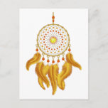 Gold Dream Catcher Postcard