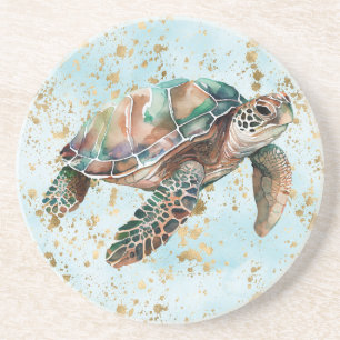Gold Dream Sea Turtle Coaster