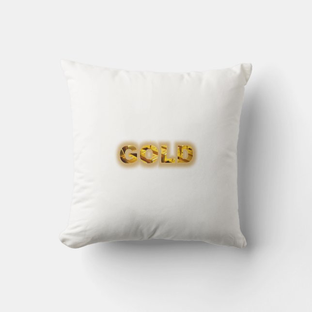 gold dream throw pillow (Front)