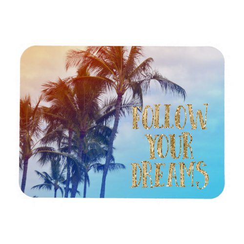 Gold Dreams Kauai Palm Trees Magnet