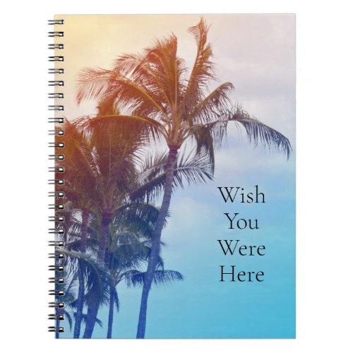 Gold Dreams Kauai Palm Trees Notebook