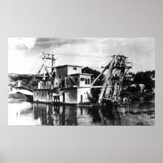 Gold Dredging SceneIdaho City, ID Poster